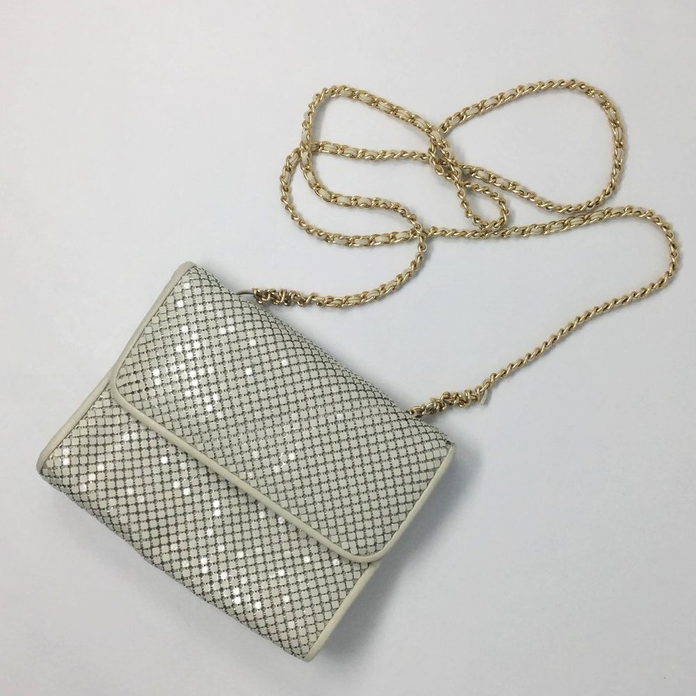Vintage Whiting & Davis Mesh Handbag & Gold Chain